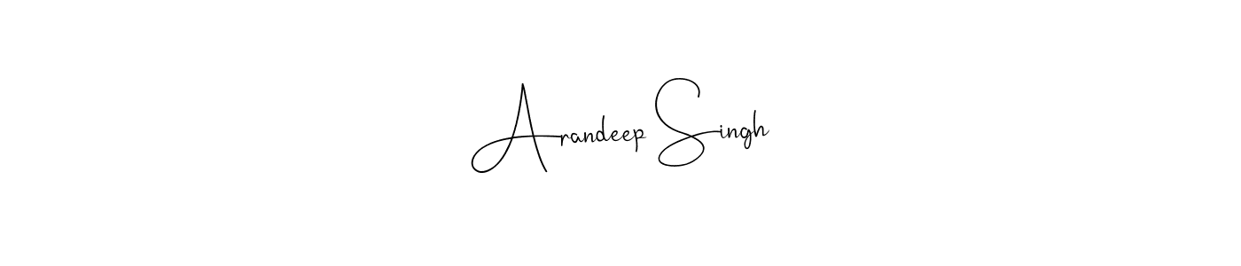 How to make Arandeep Singh name signature. Use Andilay-7BmLP style for creating short signs online. This is the latest handwritten sign. Arandeep Singh signature style 4 images and pictures png