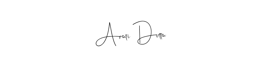 The best way (Andilay-7BmLP) to make a short signature is to pick only two or three words in your name. The name Arati Dutta include a total of six letters. For converting this name. Arati Dutta signature style 4 images and pictures png