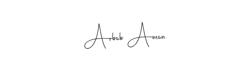 Use a signature maker to create a handwritten signature online. With this signature software, you can design (Andilay-7BmLP) your own signature for name Arbab Aman. Arbab Aman signature style 4 images and pictures png