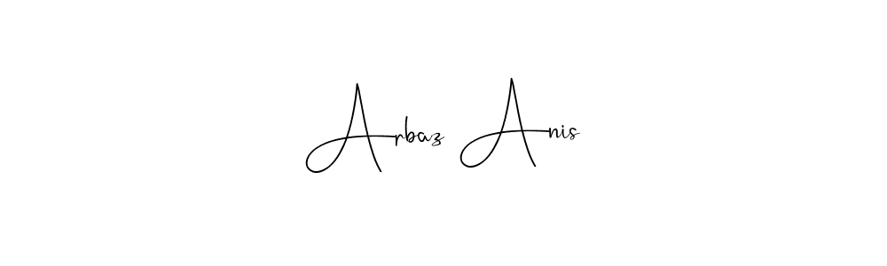 The best way (Andilay-7BmLP) to make a short signature is to pick only two or three words in your name. The name Arbaz Anis include a total of six letters. For converting this name. Arbaz Anis signature style 4 images and pictures png
