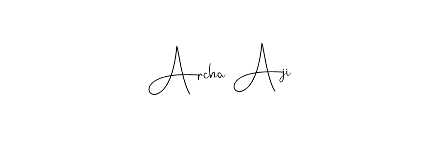 Use a signature maker to create a handwritten signature online. With this signature software, you can design (Andilay-7BmLP) your own signature for name Archa Aji. Archa Aji signature style 4 images and pictures png