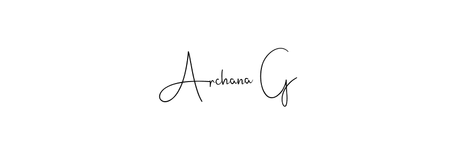 It looks lik you need a new signature style for name Archana G. Design unique handwritten (Andilay-7BmLP) signature with our free signature maker in just a few clicks. Archana G signature style 4 images and pictures png