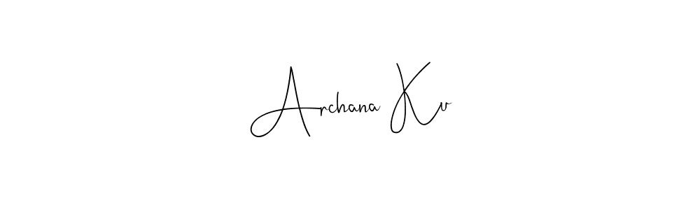 The best way (Andilay-7BmLP) to make a short signature is to pick only two or three words in your name. The name Archana Ku include a total of six letters. For converting this name. Archana Ku signature style 4 images and pictures png