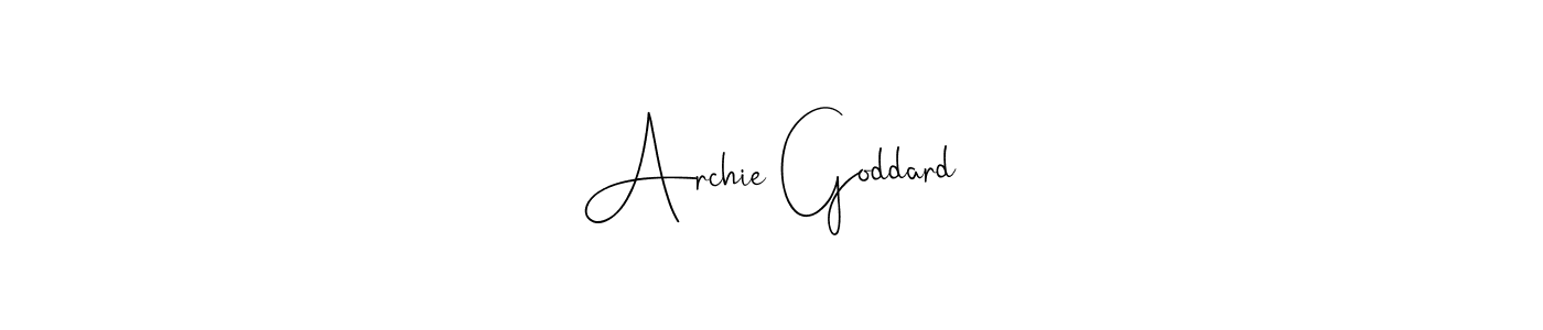 You should practise on your own different ways (Andilay-7BmLP) to write your name (Archie Goddard) in signature. don't let someone else do it for you. Archie Goddard signature style 4 images and pictures png