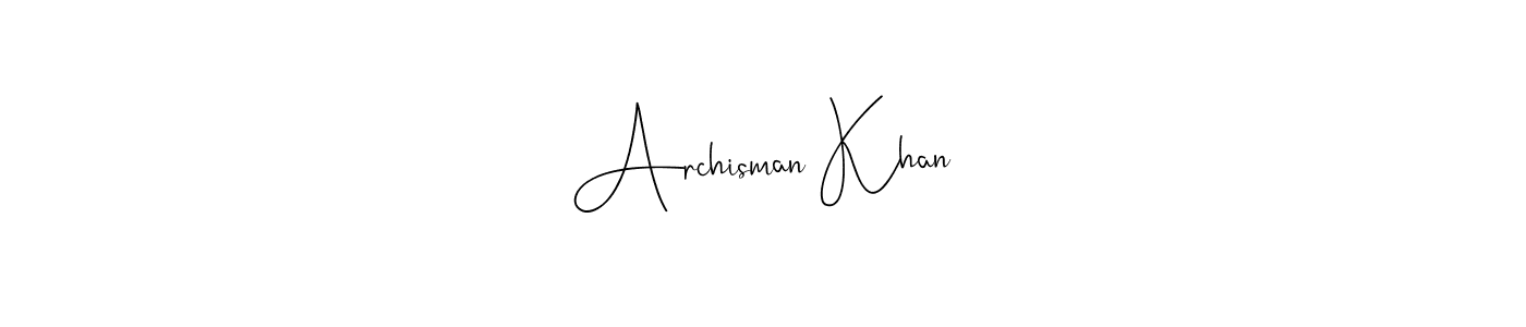 Andilay-7BmLP is a professional signature style that is perfect for those who want to add a touch of class to their signature. It is also a great choice for those who want to make their signature more unique. Get Archisman Khan name to fancy signature for free. Archisman Khan signature style 4 images and pictures png