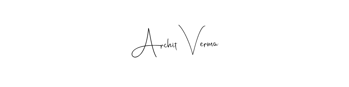 Also we have Archit Verma name is the best signature style. Create professional handwritten signature collection using Andilay-7BmLP autograph style. Archit Verma signature style 4 images and pictures png