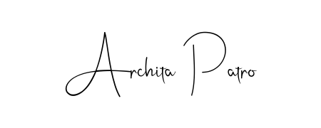 Looking for an artistic signature for Archita Patro? The Andilay-7BmLP calligraphy style gives a sophisticated flow suitable for business cards and emails. Archita Patro signature style 4 images and pictures png