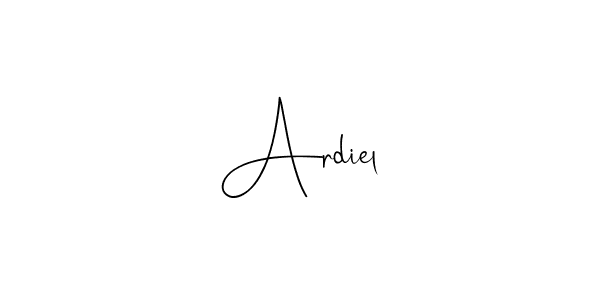 You should practise on your own different ways (Andilay-7BmLP) to write your name (Ardiel) in signature. don't let someone else do it for you. Ardiel signature style 4 images and pictures png