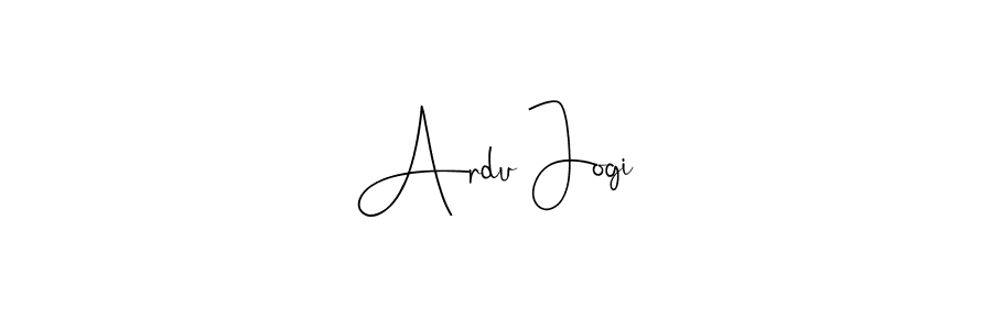 Create a beautiful signature design for name Ardu Jogi. With this signature (Andilay-7BmLP) fonts, you can make a handwritten signature for free. Ardu Jogi signature style 4 images and pictures png