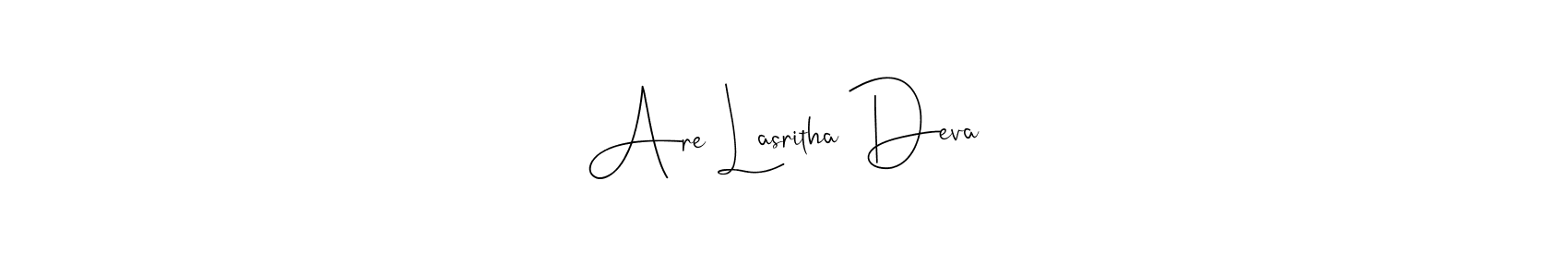 The best way (Andilay-7BmLP) to make a short signature is to pick only two or three words in your name. The name Are Lasritha Deva include a total of six letters. For converting this name. Are Lasritha Deva signature style 4 images and pictures png