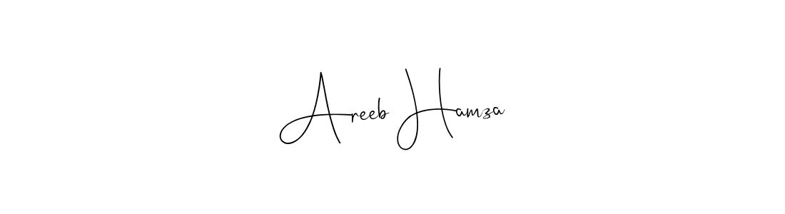 Also we have Areeb Hamza name is the best signature style. Create professional handwritten signature collection using Andilay-7BmLP autograph style. Areeb Hamza signature style 4 images and pictures png