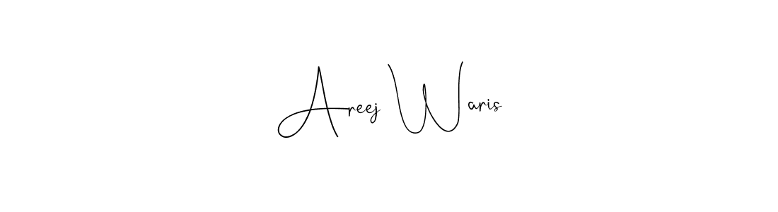 Also You can easily find your signature by using the search form. We will create Areej Waris name handwritten signature images for you free of cost using Andilay-7BmLP sign style. Areej Waris signature style 4 images and pictures png