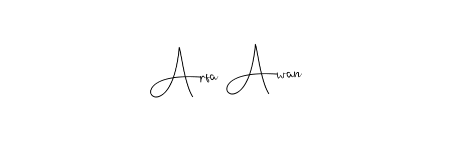 It looks lik you need a new signature style for name Arfa Awan. Design unique handwritten (Andilay-7BmLP) signature with our free signature maker in just a few clicks. Arfa Awan signature style 4 images and pictures png