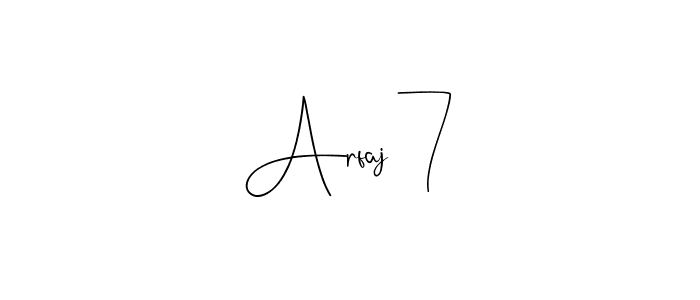 if you are searching for the best signature style for your name Arfaj 7. so please give up your signature search. here we have designed multiple signature styles  using Andilay-7BmLP. Arfaj 7 signature style 4 images and pictures png