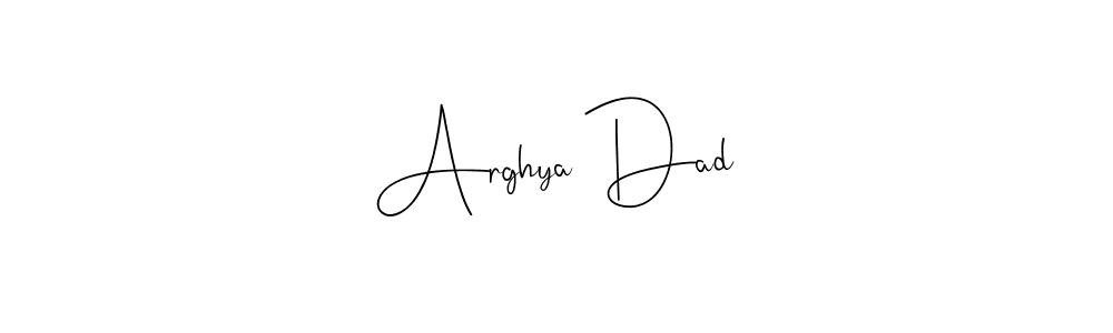 Use a signature maker to create a handwritten signature online. With this signature software, you can design (Andilay-7BmLP) your own signature for name Arghya Dad. Arghya Dad signature style 4 images and pictures png