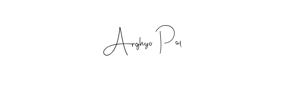 Make a beautiful signature design for name Arghyo Pal. With this signature (Andilay-7BmLP) style, you can create a handwritten signature for free. Arghyo Pal signature style 4 images and pictures png