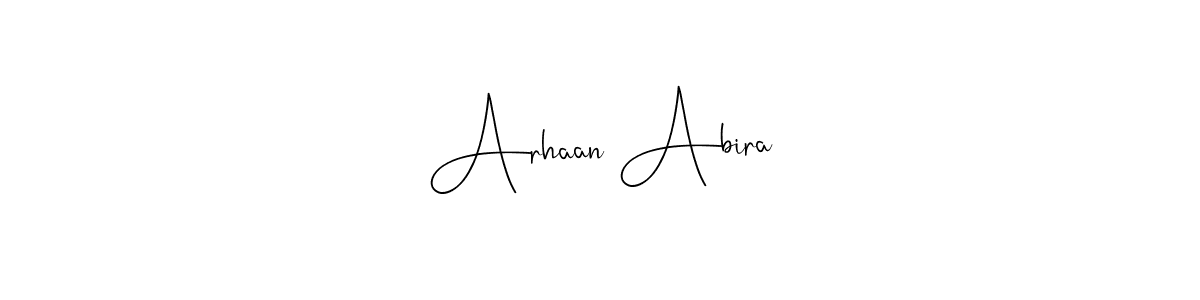 You can use this online signature creator to create a handwritten signature for the name Arhaan Abira. This is the best online autograph maker. Arhaan Abira signature style 4 images and pictures png