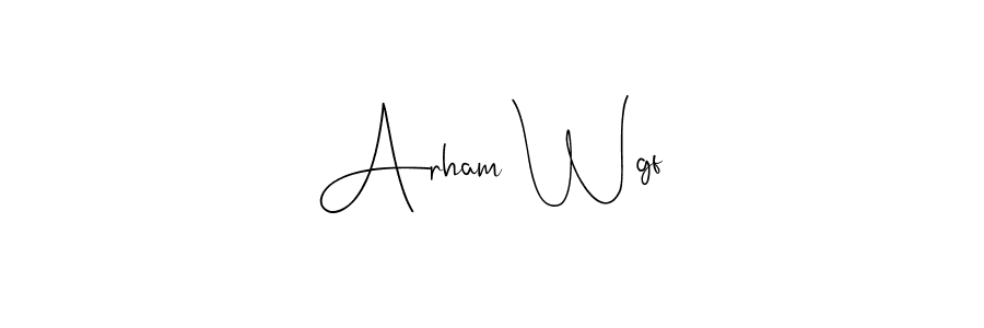 if you are searching for the best signature style for your name Arham Wgf. so please give up your signature search. here we have designed multiple signature styles  using Andilay-7BmLP. Arham Wgf signature style 4 images and pictures png