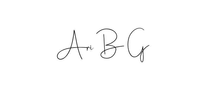 Make a beautiful signature design for name Ari B G. With this signature (Andilay-7BmLP) style, you can create a handwritten signature for free. Ari B G signature style 4 images and pictures png