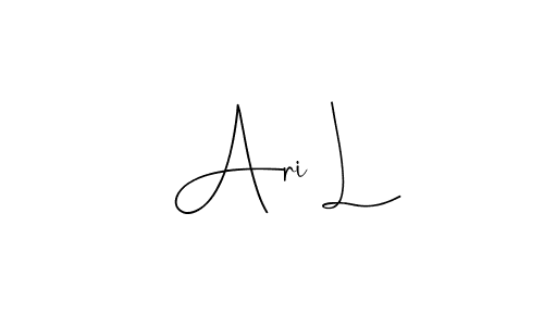 if you are searching for the best signature style for your name Ari L. so please give up your signature search. here we have designed multiple signature styles  using Andilay-7BmLP. Ari L signature style 4 images and pictures png