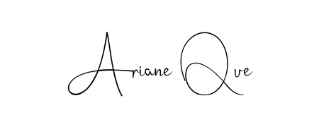 A classic penmanship look for Ariane Que. The Andilay-7BmLP font brings timeless elegance and confidence to every signed document. Ariane Que signature style 4 images and pictures png
