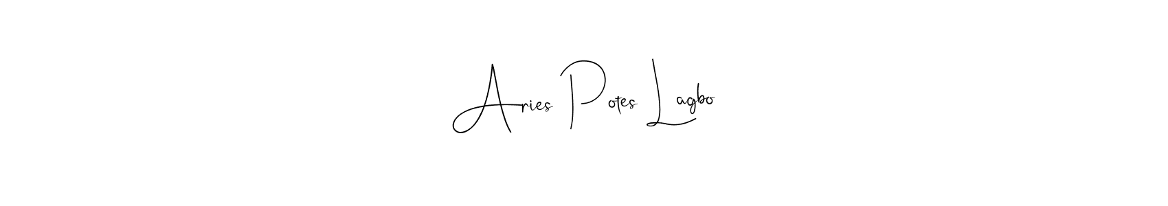 How to make Aries Potes Lagbo signature? Andilay-7BmLP is a professional autograph style. Create handwritten signature for Aries Potes Lagbo name. Aries Potes Lagbo signature style 4 images and pictures png
