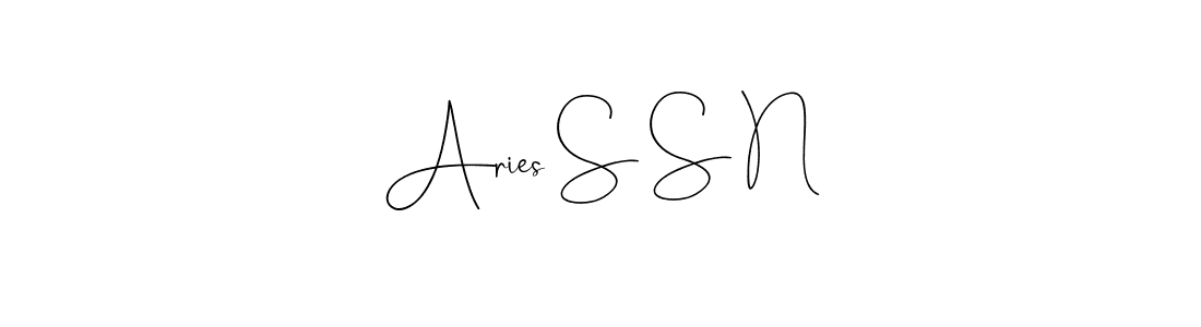 Design your own signature with our free online signature maker. With this signature software, you can create a handwritten (Andilay-7BmLP) signature for name Aries S S N. Aries S S N signature style 4 images and pictures png