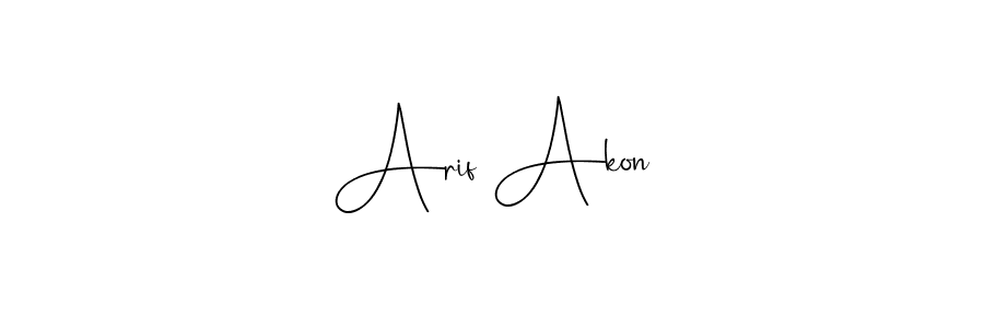 Here are the top 10 professional signature styles for the name Arif Akon. These are the best autograph styles you can use for your name. Arif Akon signature style 4 images and pictures png
