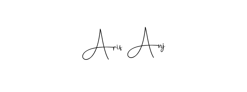 Also You can easily find your signature by using the search form. We will create Arif Anj name handwritten signature images for you free of cost using Andilay-7BmLP sign style. Arif Anj signature style 4 images and pictures png