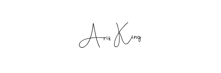 if you are searching for the best signature style for your name Arif King. so please give up your signature search. here we have designed multiple signature styles  using Andilay-7BmLP. Arif King signature style 4 images and pictures png