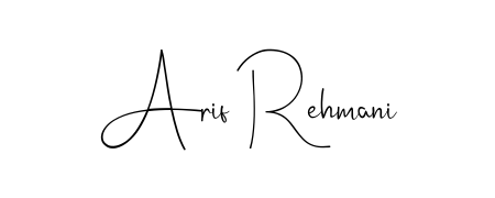 Try this chic Arif Rehmani handwritten sign style. Using Andilay-7BmLP font elements, it gives your name a sleek, memorable identity. Arif Rehmani signature style 4 images and pictures png