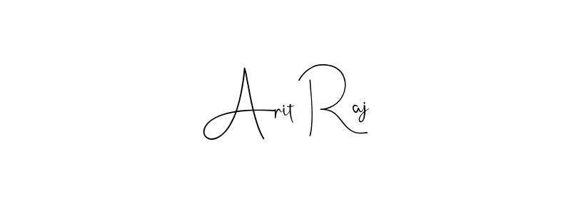 Make a beautiful signature design for name Arit Raj. With this signature (Andilay-7BmLP) style, you can create a handwritten signature for free. Arit Raj signature style 4 images and pictures png