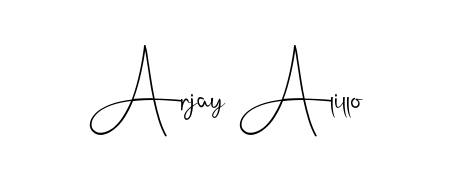 Transform the name Arjay Alillo into a signature masterpiece using Andilay-7BmLP font. Ideal for photographers, artists, and creators looking for watermarks. Arjay Alillo signature style 4 images and pictures png