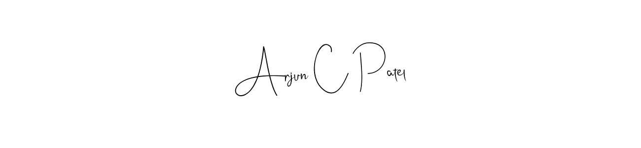 Design your own signature with our free online signature maker. With this signature software, you can create a handwritten (Andilay-7BmLP) signature for name Arjun C Patel. Arjun C Patel signature style 4 images and pictures png