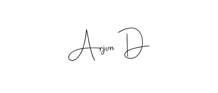 Make a beautiful signature design for name Arjun D. With this signature (Andilay-7BmLP) style, you can create a handwritten signature for free. Arjun D signature style 4 images and pictures png