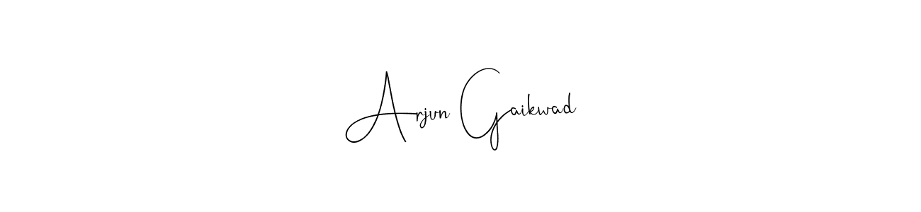 This is the best signature style for the Arjun Gaikwad name. Also you like these signature font (Andilay-7BmLP). Mix name signature. Arjun Gaikwad signature style 4 images and pictures png