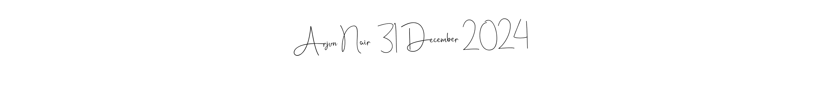 How to make Arjun Nair  31 December 2024 name signature. Use Andilay-7BmLP style for creating short signs online. This is the latest handwritten sign. Arjun Nair  31 December 2024 signature style 4 images and pictures png