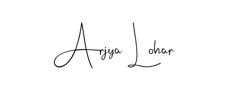 The Andilay-7BmLP font transforms the name Arjya Lohar into an executive sign with sharp precision and distinguished character. Arjya Lohar signature style 4 images and pictures png