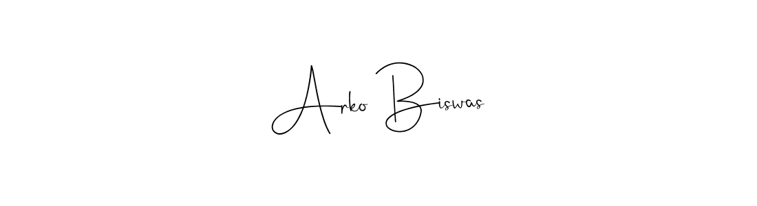 You should practise on your own different ways (Andilay-7BmLP) to write your name (Arko Biswas) in signature. don't let someone else do it for you. Arko Biswas signature style 4 images and pictures png