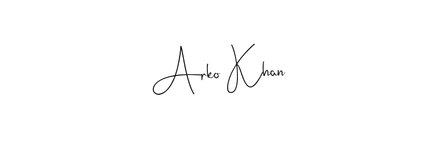 Also You can easily find your signature by using the search form. We will create Arko Khan name handwritten signature images for you free of cost using Andilay-7BmLP sign style. Arko Khan signature style 4 images and pictures png