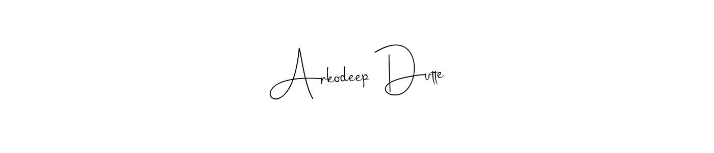 Andilay-7BmLP is a professional signature style that is perfect for those who want to add a touch of class to their signature. It is also a great choice for those who want to make their signature more unique. Get Arkodeep Dutte name to fancy signature for free. Arkodeep Dutte signature style 4 images and pictures png