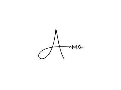 Make a beautiful signature design for name Arma. With this signature (Andilay-7BmLP) style, you can create a handwritten signature for free. Arma signature style 4 images and pictures png