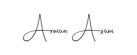 The Andilay-7BmLP handwriting style adds charm and authenticity to name Arman Azam. A wonderful choice for personal thank-you notes. Arman Azam signature style 4 images and pictures png