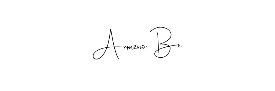 Also You can easily find your signature by using the search form. We will create Armena Be name handwritten signature images for you free of cost using Andilay-7BmLP sign style. Armena Be signature style 4 images and pictures png