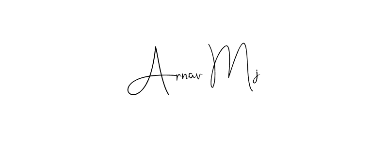 Design your own signature with our free online signature maker. With this signature software, you can create a handwritten (Andilay-7BmLP) signature for name Arnav Mj. Arnav Mj signature style 4 images and pictures png