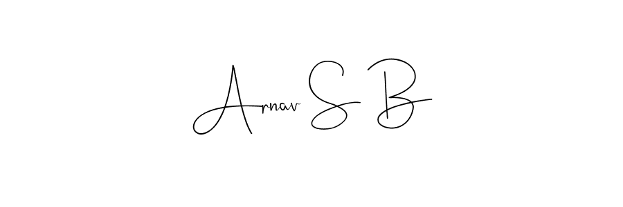Use a signature maker to create a handwritten signature online. With this signature software, you can design (Andilay-7BmLP) your own signature for name Arnav S B. Arnav S B signature style 4 images and pictures png