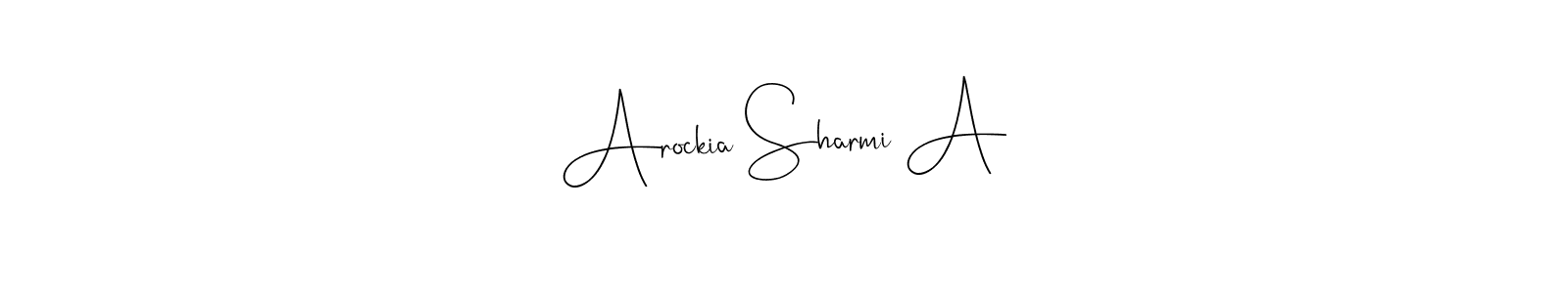 How to Draw Arockia Sharmi A signature style? Andilay-7BmLP is a latest design signature styles for name Arockia Sharmi A. Arockia Sharmi A signature style 4 images and pictures png