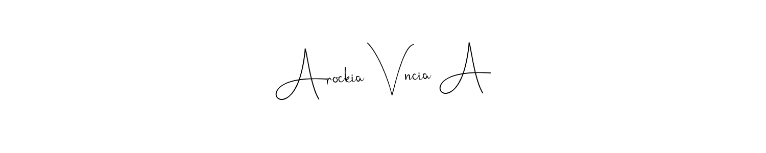 How to Draw Arockia Vncia A signature style? Andilay-7BmLP is a latest design signature styles for name Arockia Vncia A. Arockia Vncia A signature style 4 images and pictures png
