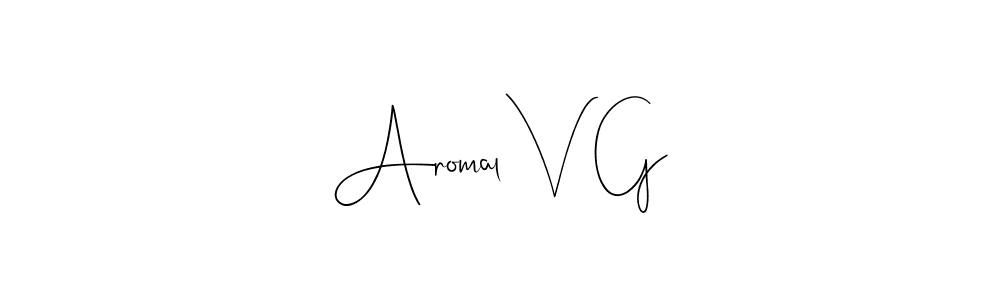 Make a beautiful signature design for name Aromal V G. Use this online signature maker to create a handwritten signature for free. Aromal V G signature style 4 images and pictures png