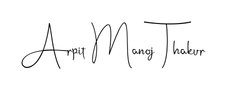 The Andilay-7BmLP lettering style adds unique flourish to name Arpit Manoj Thakur. Stand out with a custom digital autograph made in seconds. Arpit Manoj Thakur signature style 4 images and pictures png